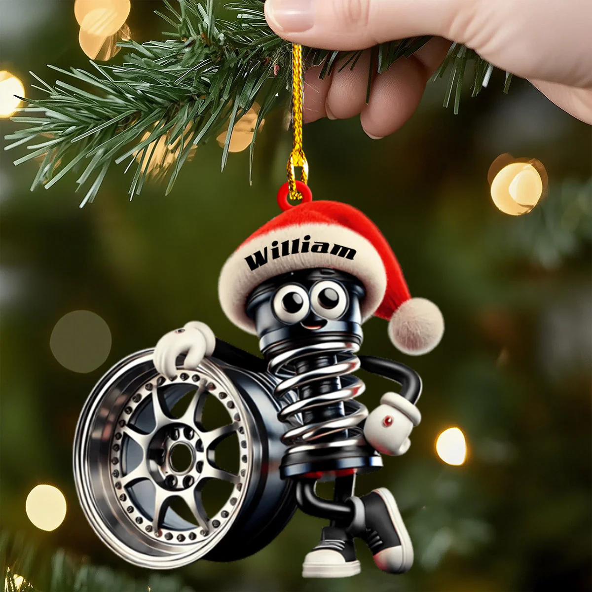 Custom Name Auto Repairman Ornament, Christmas Gift Ornament - Image 2