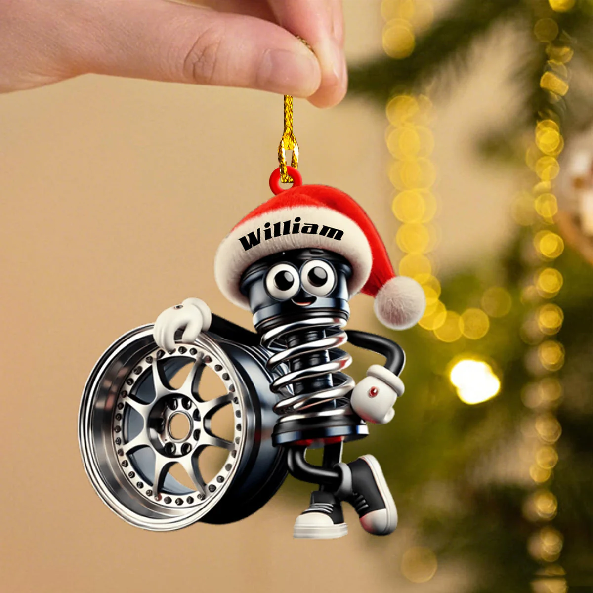 Custom Name Auto Repairman Ornament, Christmas Gift Ornament - Image 3