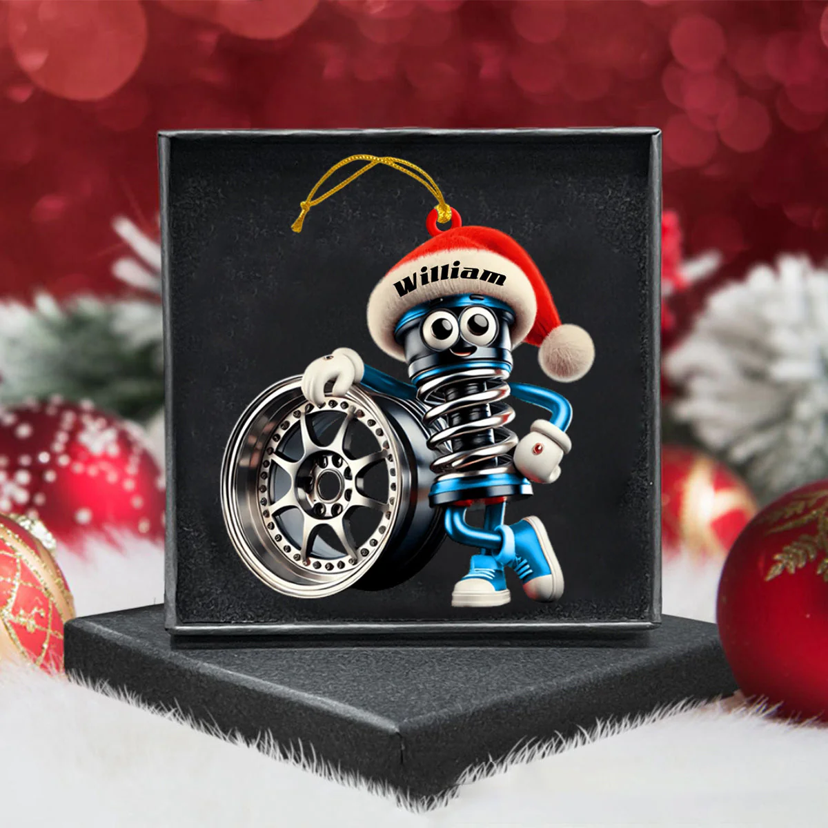 Custom Name Auto Repairman Ornament, Christmas Gift Ornament - Image 4