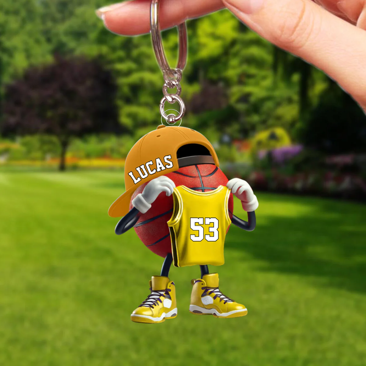 Custom Name Basketball Personalized Acrylic Keychain Gift For Basketball Lover - Image 3