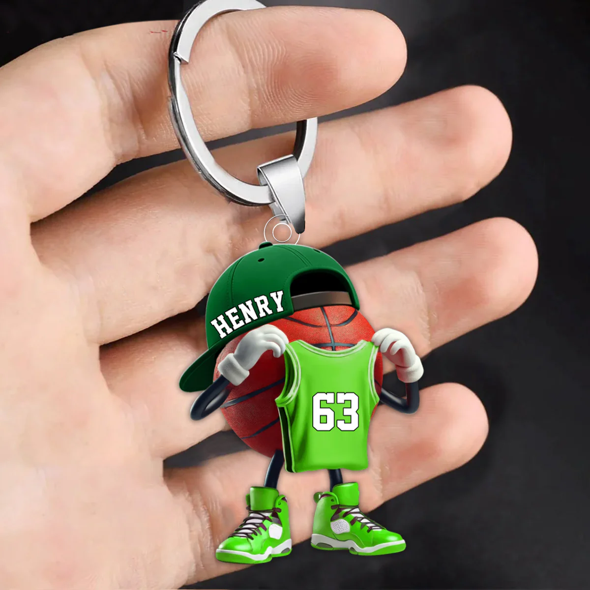 Custom Name Basketball Personalized Acrylic Keychain Gift For Basketball Lover - Image 5