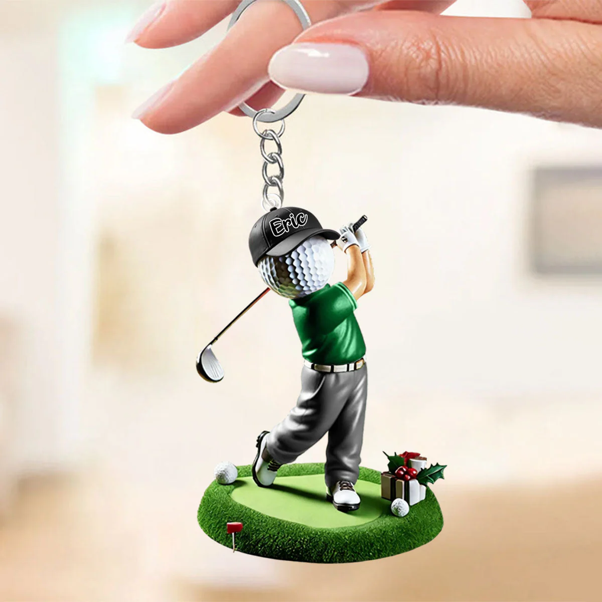 Custom Name Golf Acrylic Keychain, Golf Lover Gift - Image 2