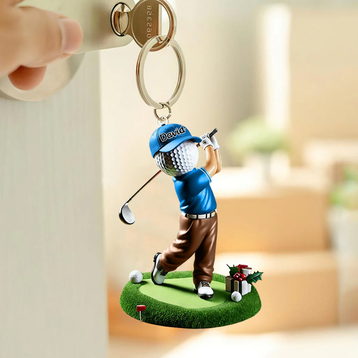 Custom Name Golf Acrylic Keychain, Golf Lover Gift - Image 3