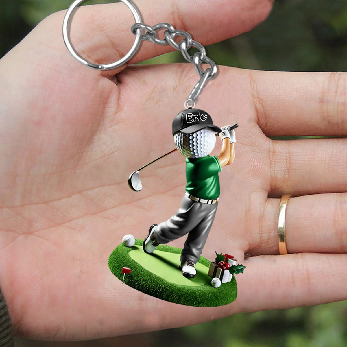 Custom Name Golf Acrylic Keychain, Golf Lover Gift - Image 4