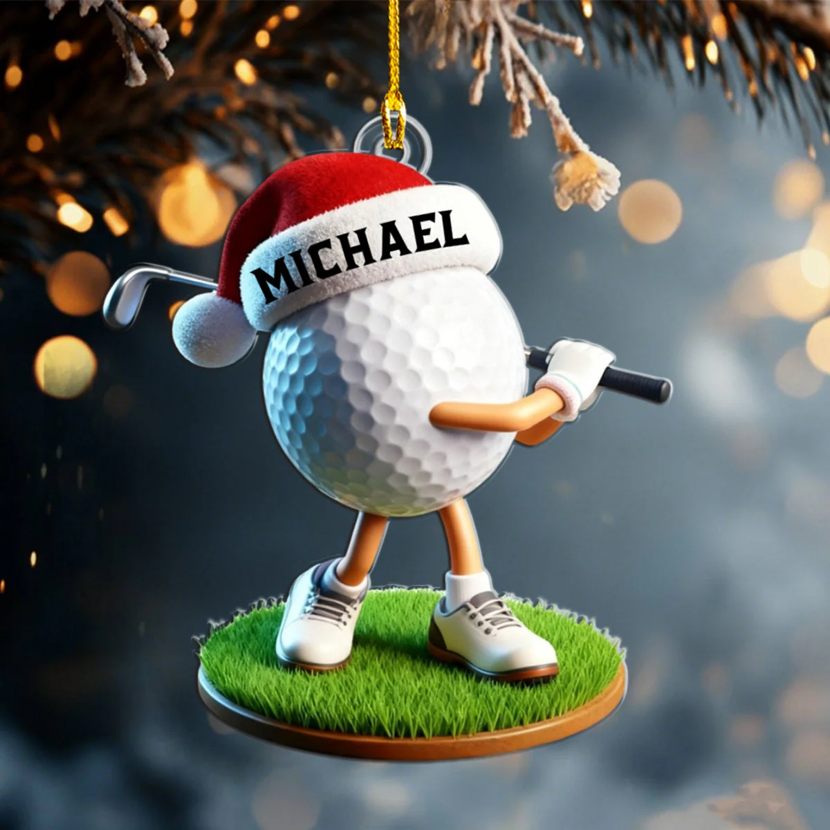 Custom Name Golf Ornament,Personalized Christmas Gift for Golf Lovers - Image 3