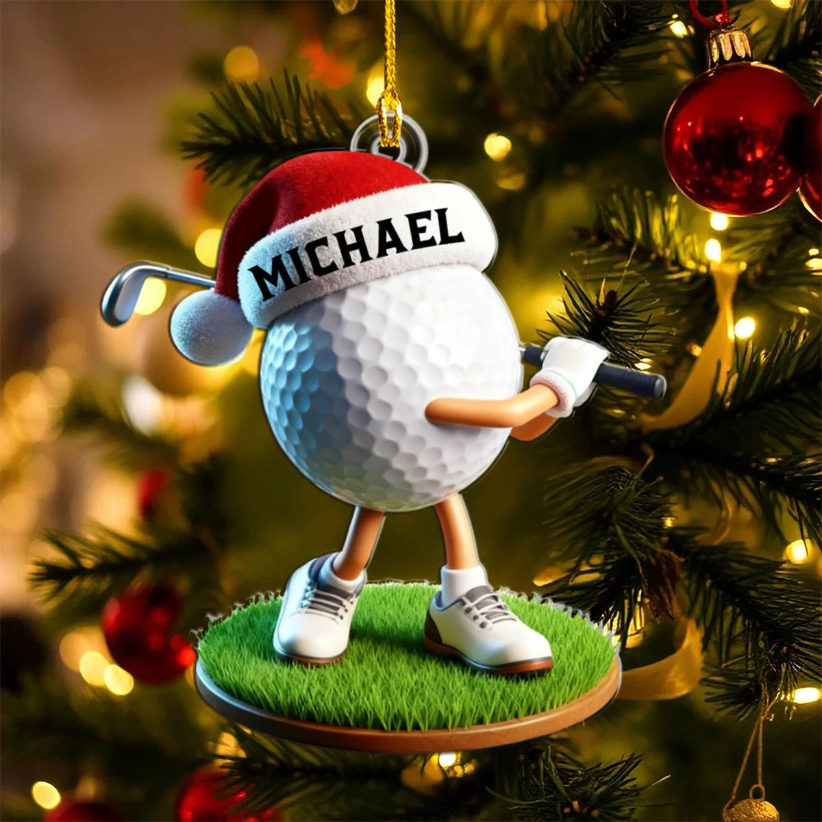 Custom Name Golf Ornament,Personalized Christmas Gift for Golf Lovers - Image 4
