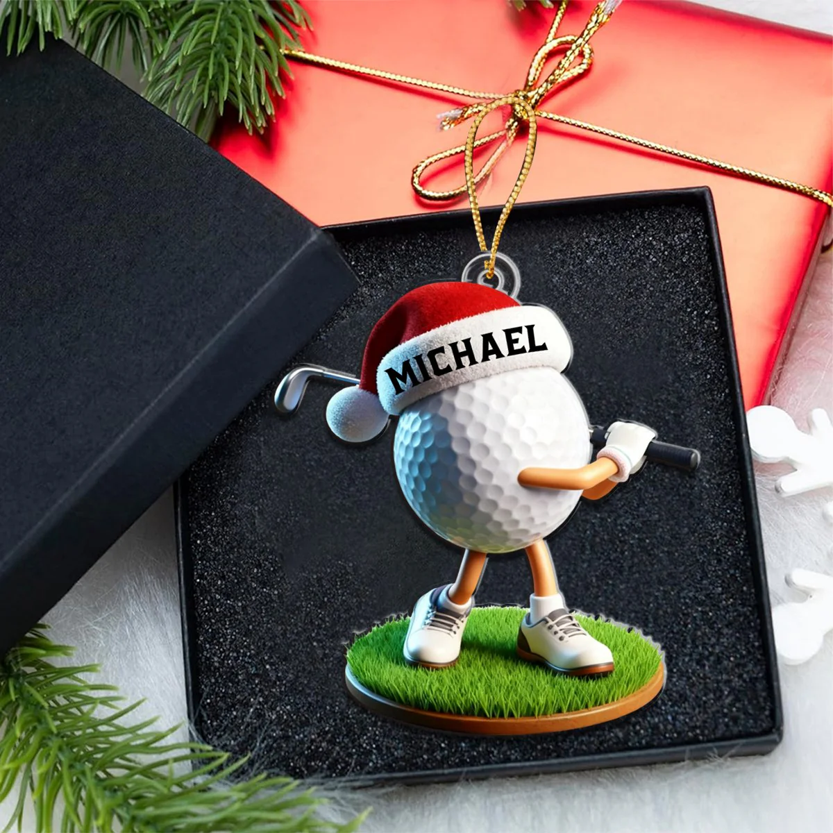 Custom Name Golf Ornament,Personalized Christmas Gift for Golf Lovers - Image 5