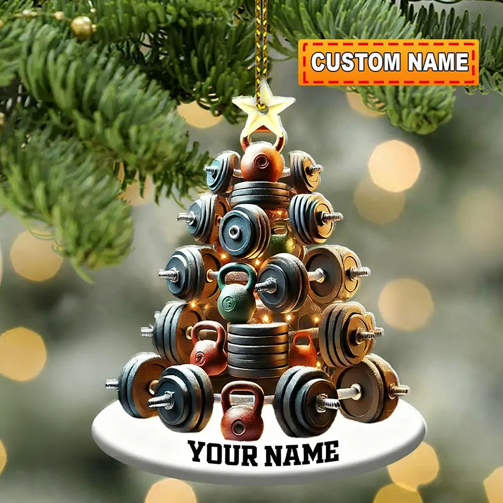 Custom Name Gym Personalized Acrylic Ornament Gymnastics Christmas Gift - Image 16