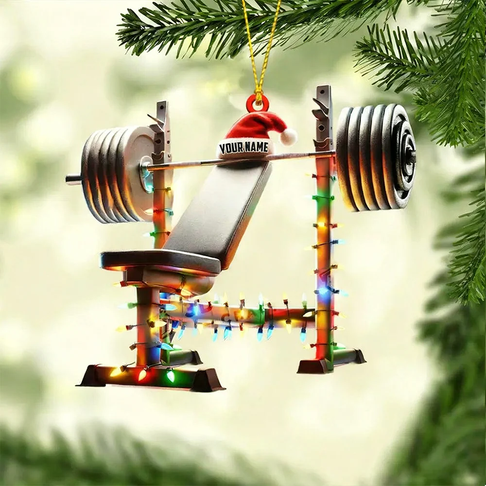 Custom Name Gym Personalized Acrylic Ornament Gymnastics Christmas Gift - Image 2