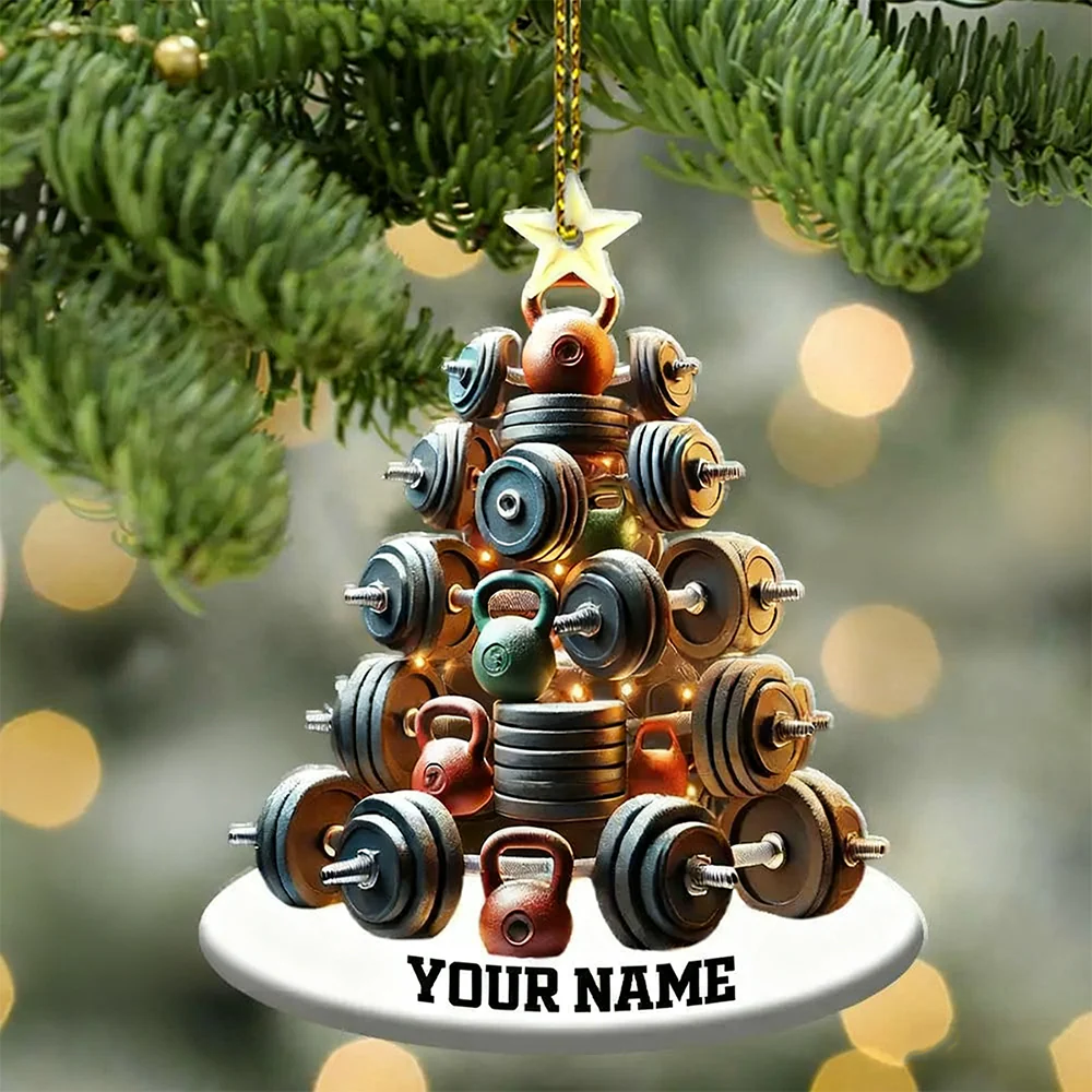 Custom Name Gym Personalized Acrylic Ornament Gymnastics Christmas Gift - Image 4
