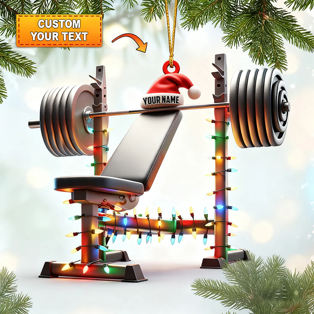 Custom Name Gym Personalized Acrylic Ornament Gymnastics Christmas Gift - Image 8