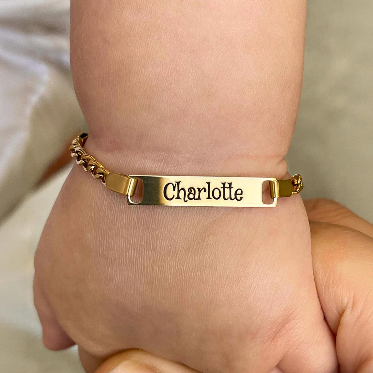 Custom Name Personalized Baby Bracelet, Newborn Gift - Image 2