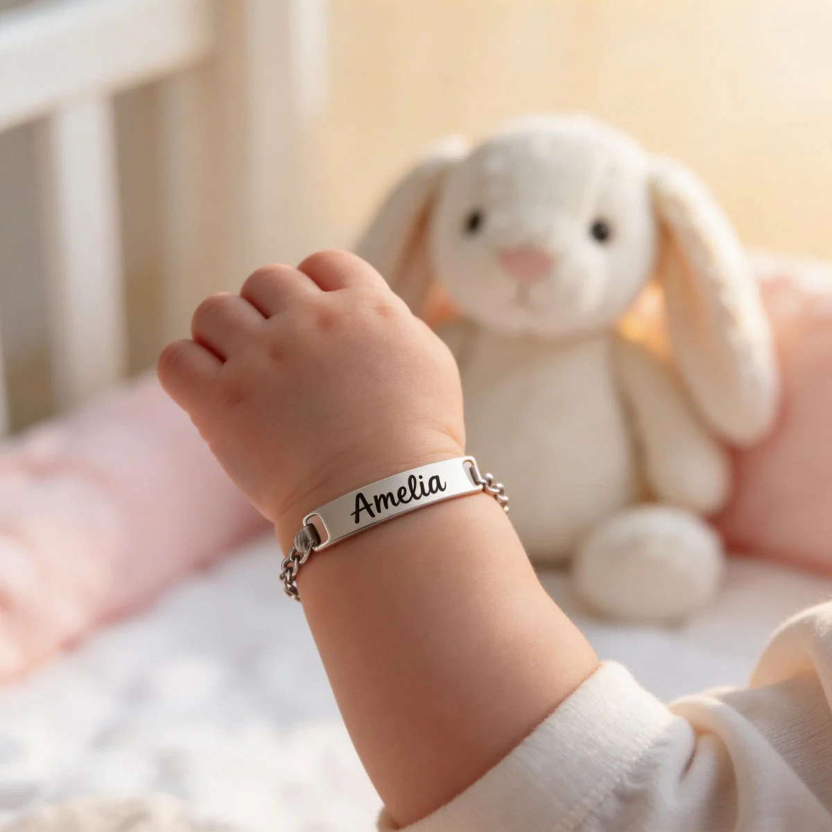 Custom Name Personalized Baby Bracelet, Newborn Gift - Image 5
