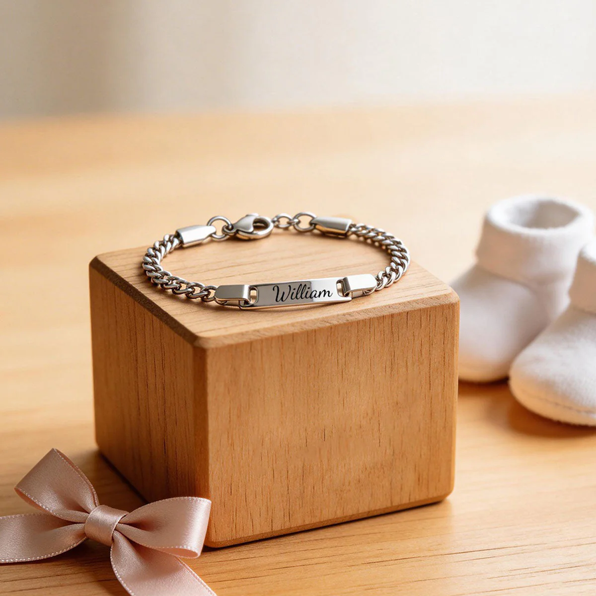 Custom Name Personalized Baby Bracelet, Newborn Gift - Image 6