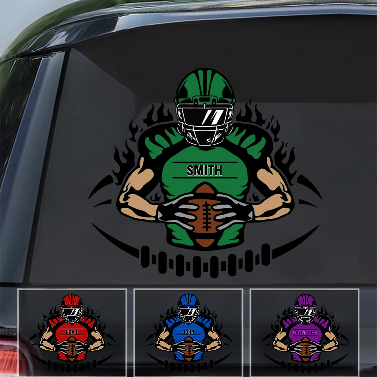 Custom Name Personalized Football Player Sticker/Decal - Image 4