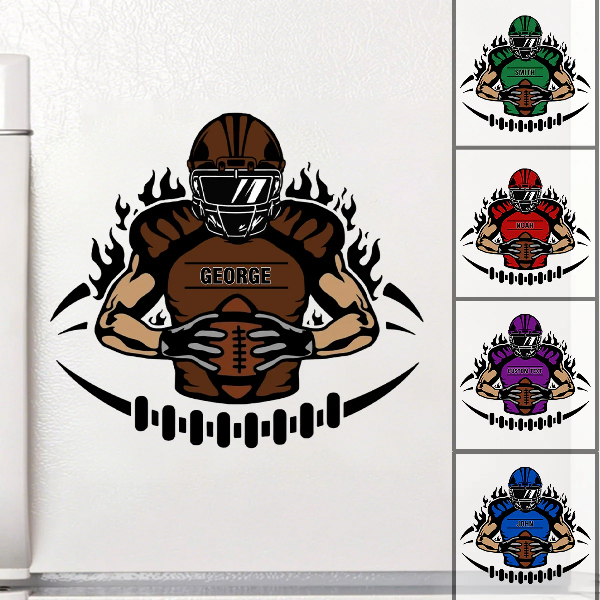 Custom Name Personalized Football Player Sticker/Decal - Image 5