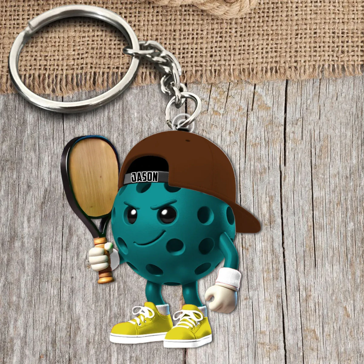 Custom Name Pickle Ball Keychain,Gift for Pickleball Lovers/Trainers - Image 2