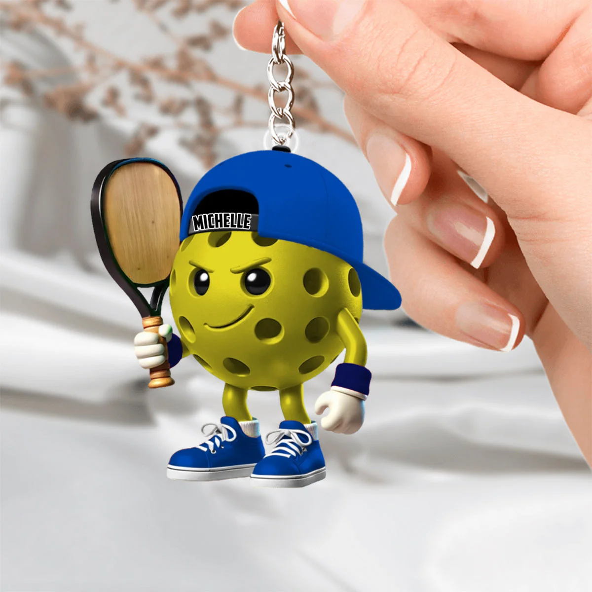 Custom Name Pickle Ball Keychain,Gift for Pickleball Lovers/Trainers - Image 3
