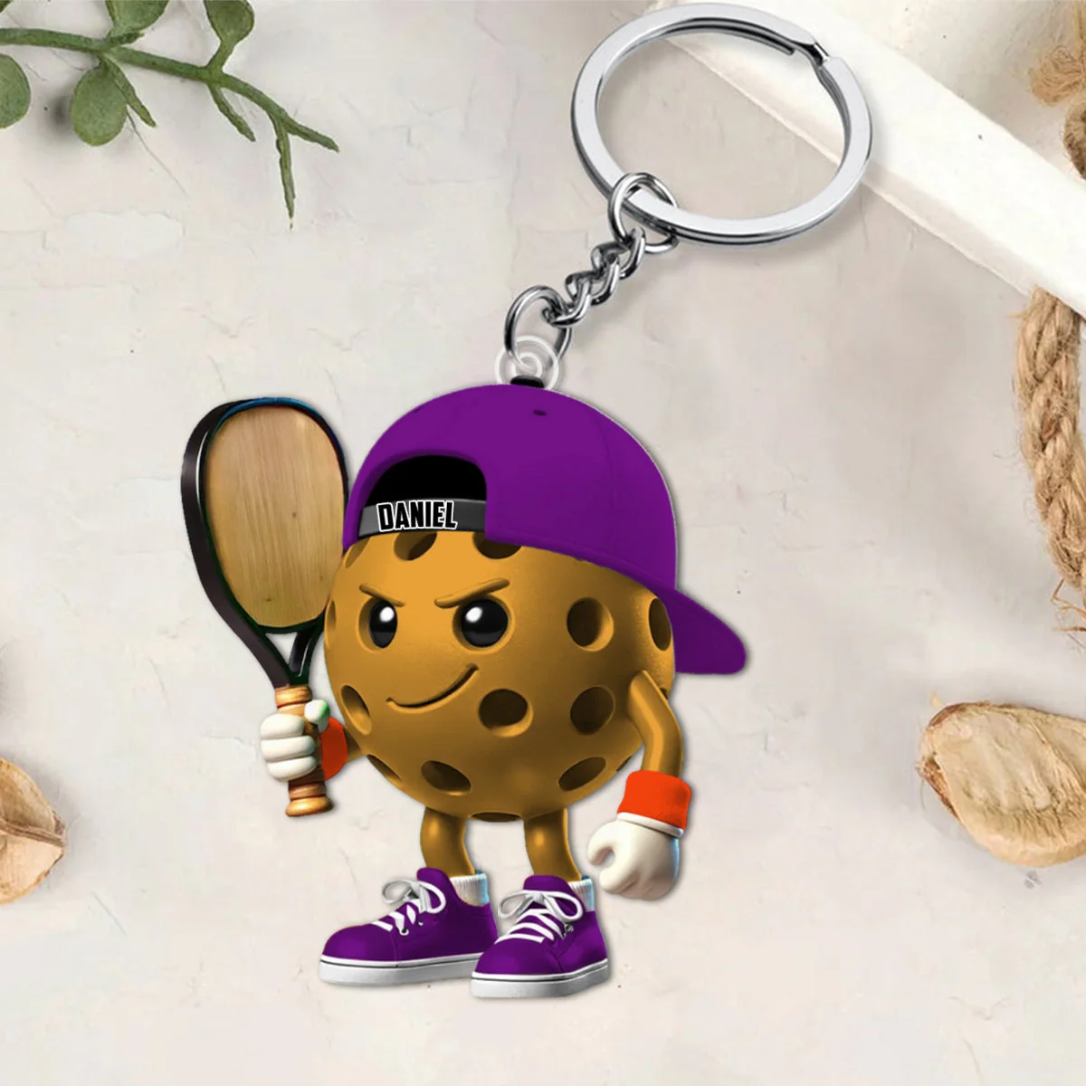 Custom Name Pickle Ball Keychain,Gift for Pickleball Lovers/Trainers - Image 5
