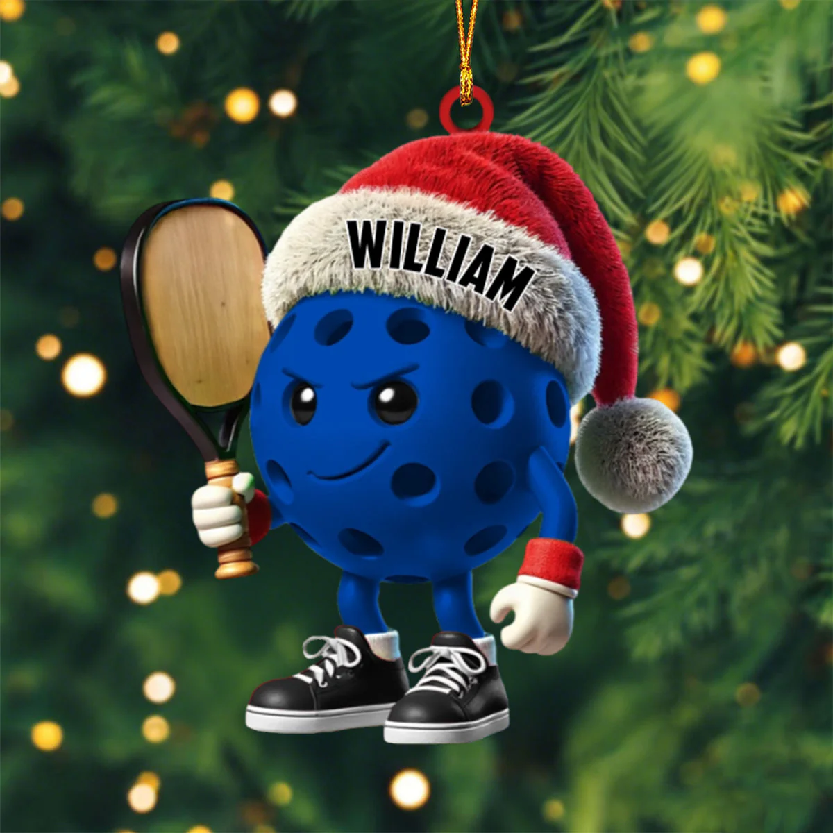 Custom Name Pickle Ball Ornament, Christmas Gift Decoration - Image 3