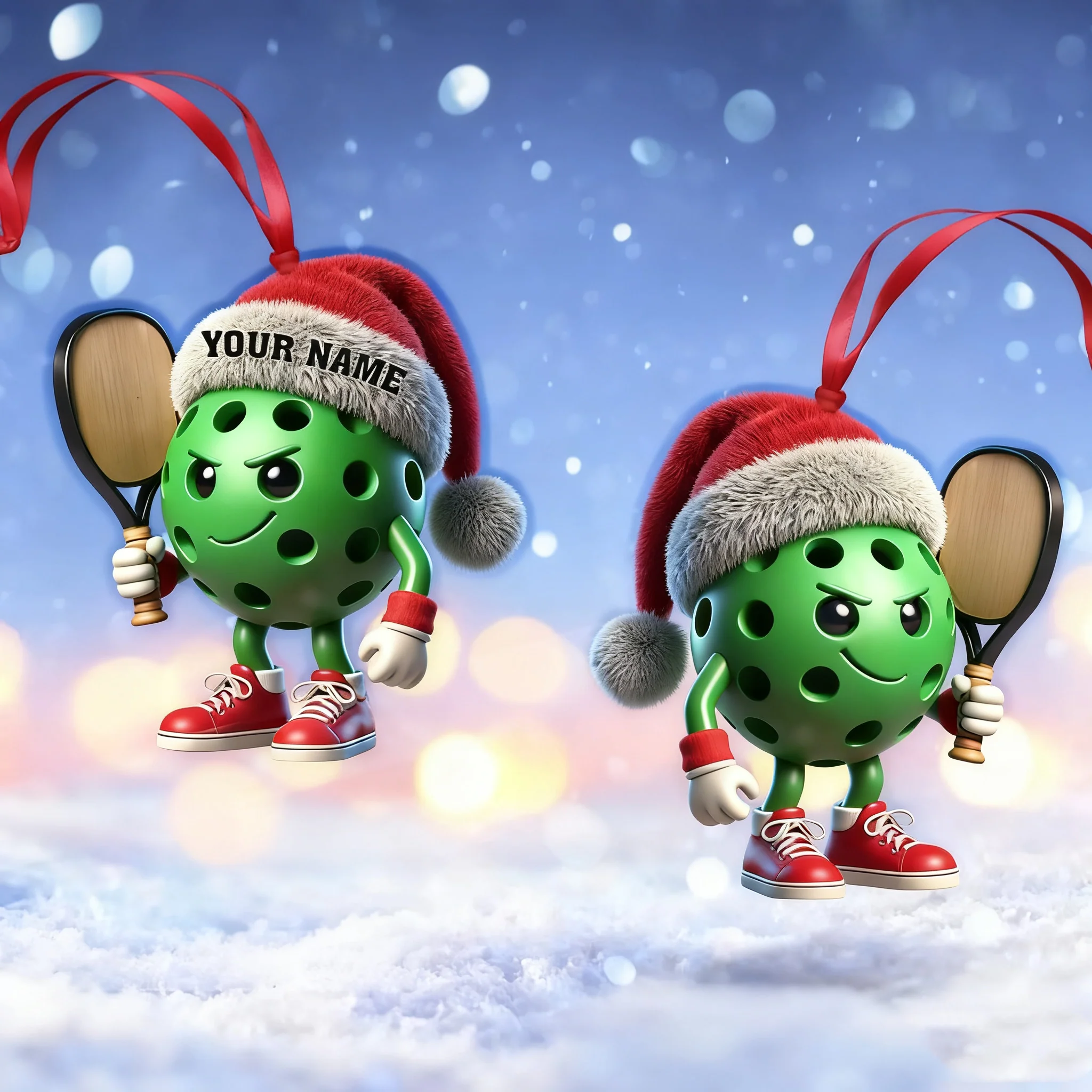 Custom Name Pickle Ball Ornament, Christmas Gift Decoration - Image 5