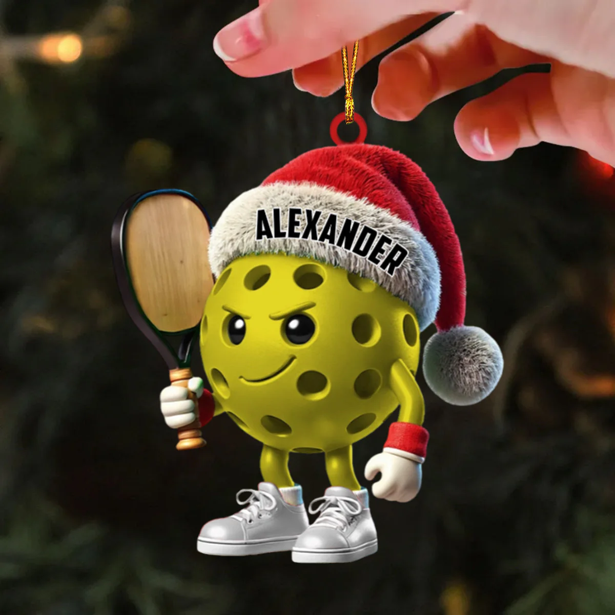 Custom Name Pickle Ball Ornament, Christmas Gift Decoration - Image 7