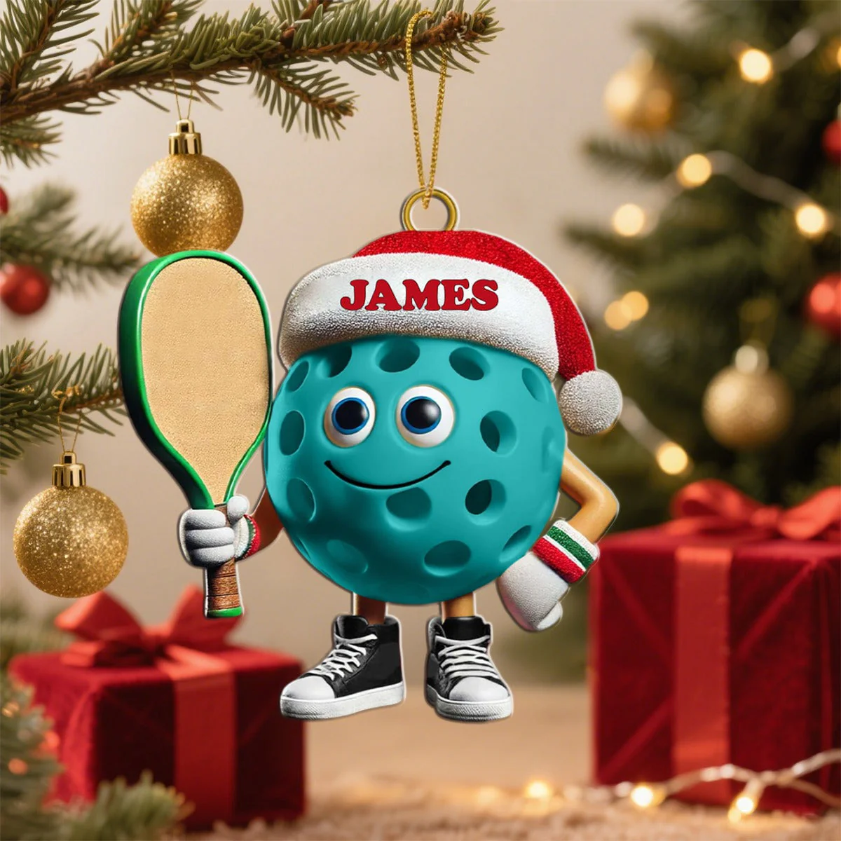 Custom Name Pickleball Ornament, Pickleball Lover Christmas Gift - Image 4