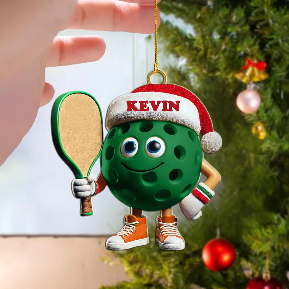 Custom Name Pickleball Ornament, Pickleball Lover Christmas Gift - Image 5