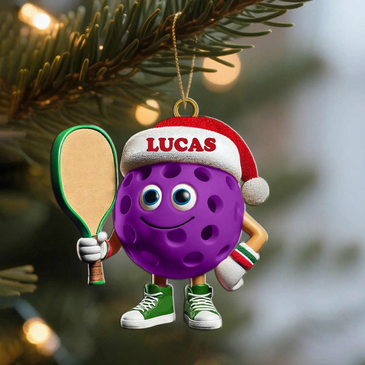 Custom Name Pickleball Ornament, Pickleball Lover Christmas Gift - Image 6