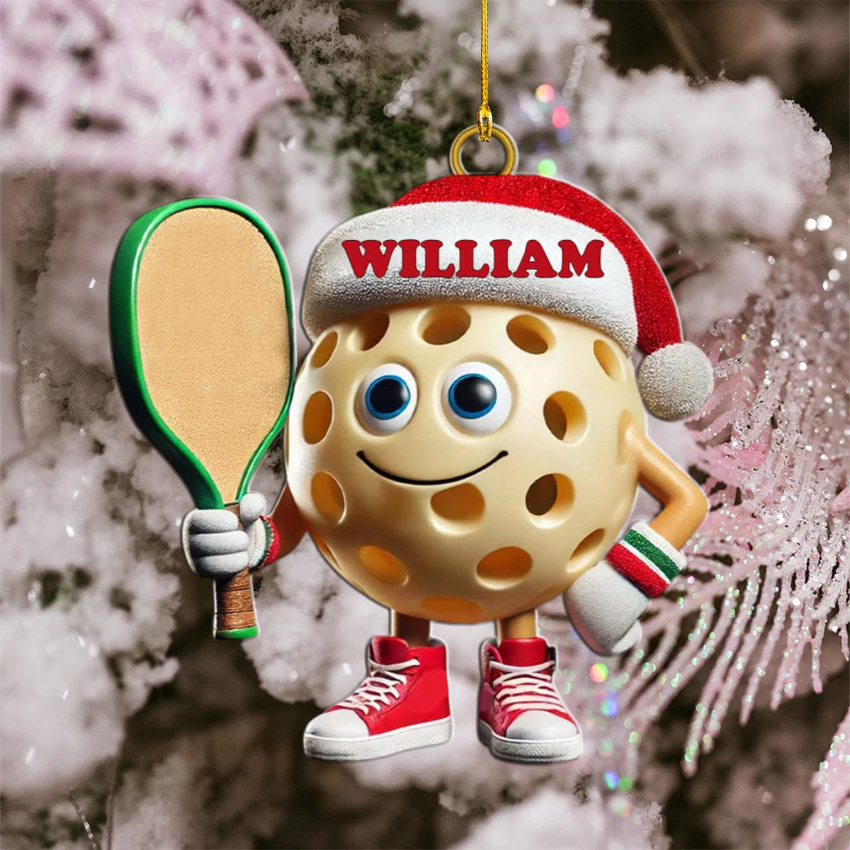 Custom Name Pickleball Ornament, Pickleball Lover Christmas Gift - Image 7