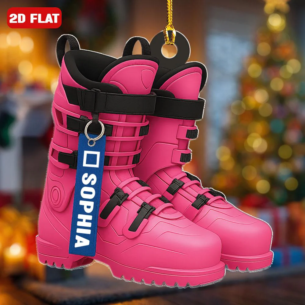 Custom Name Ski Boots Christmas Ornament Personalized Christmas Gift For Skiing Lovers - Image 4