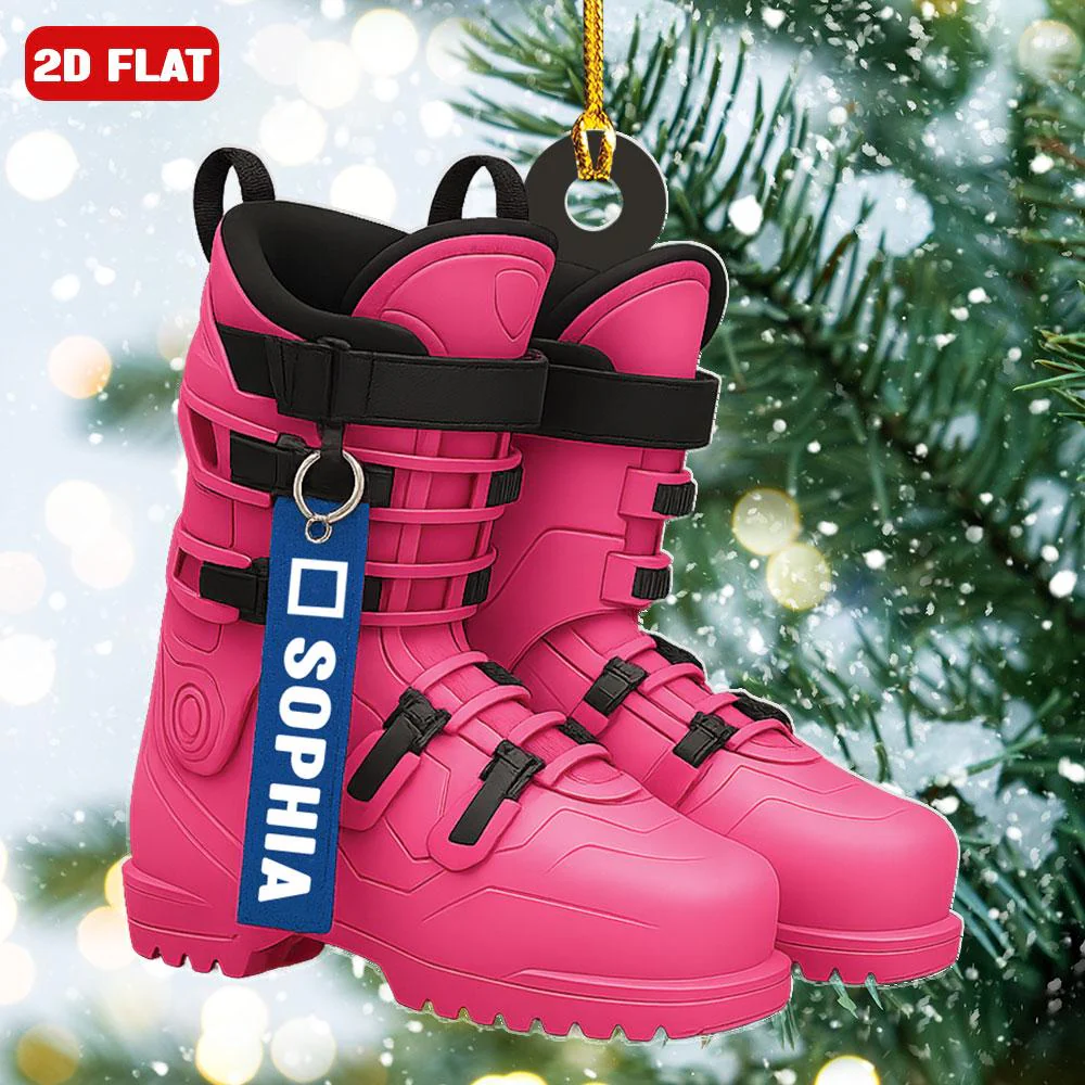 Custom Name Ski Boots Christmas Ornament Personalized Christmas Gift For Skiing Lovers - Image 5