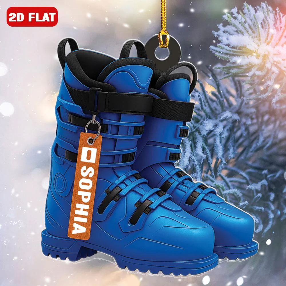 Custom Name Ski Boots Christmas Ornament Personalized Christmas Gift For Skiing Lovers - Image 6