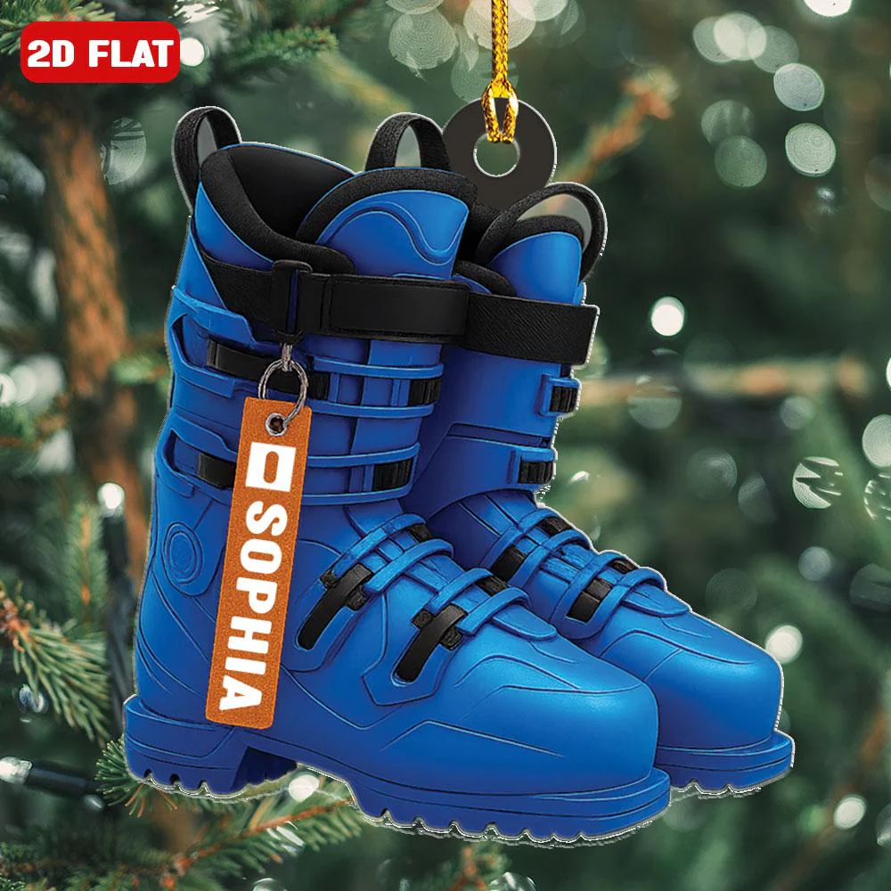 Custom Name Ski Boots Christmas Ornament Personalized Christmas Gift For Skiing Lovers - Image 7