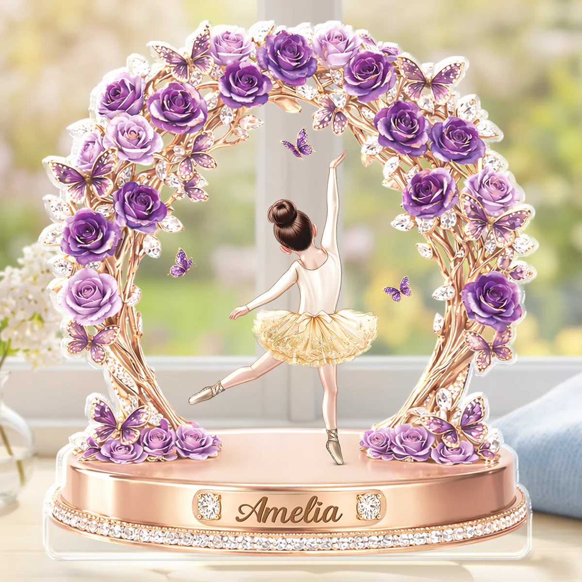 Custom Personalized Ballet Acrylic Plaque – Dancer Shaped Gift For Kids