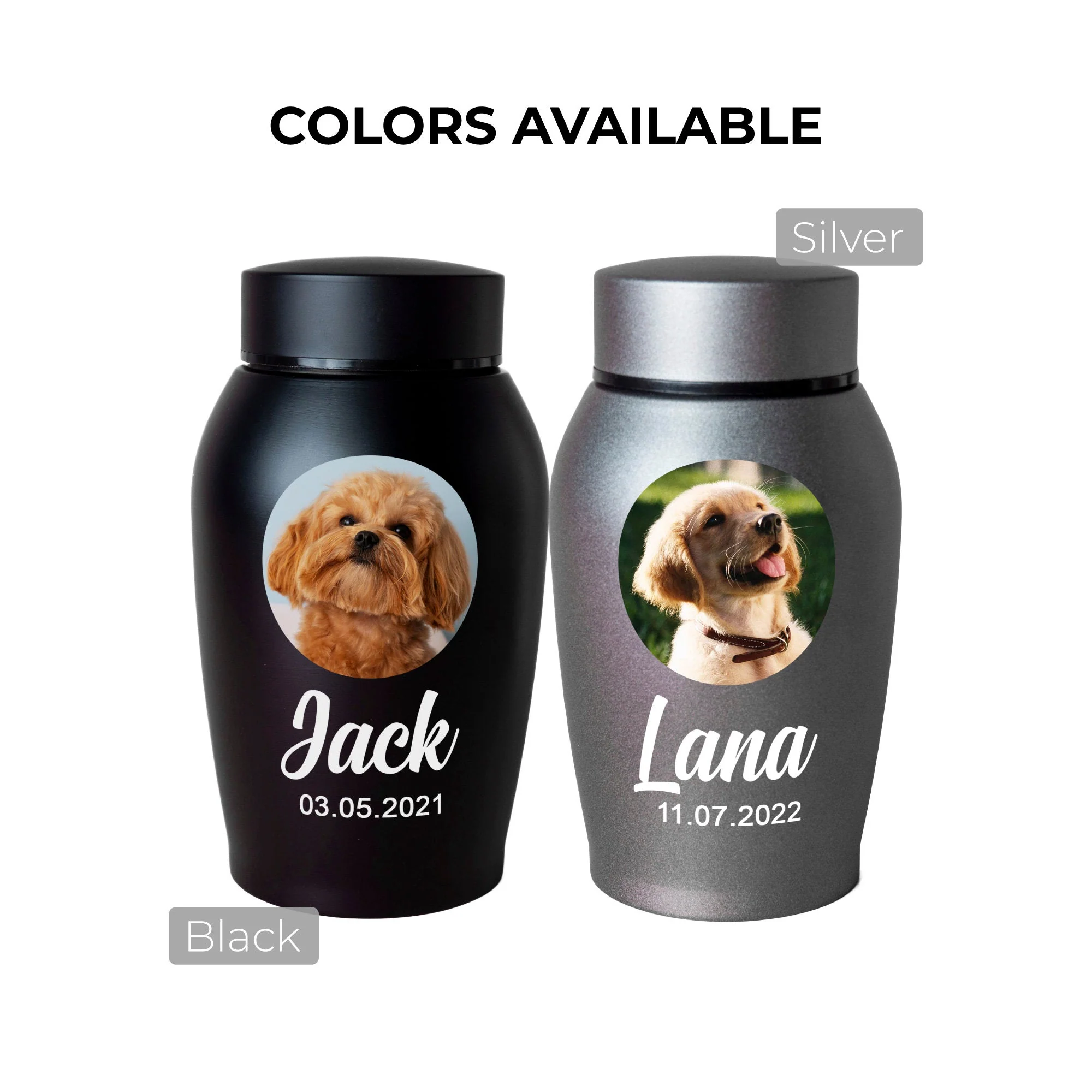 Custom Pet Photo Urn for dogs ashes, Personalized Dog Memorial Cremation Urn, Pet Memorial Gift - Image 2
