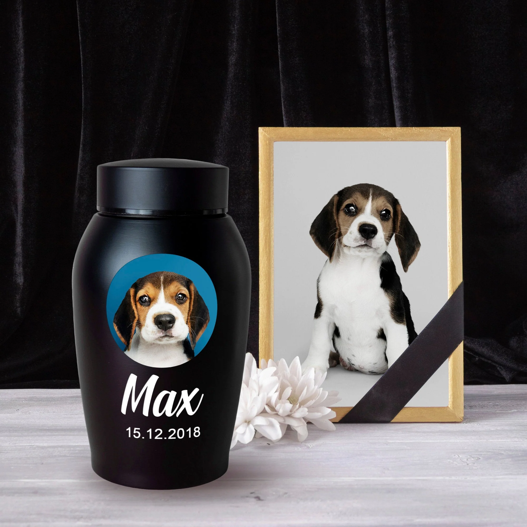 Custom Pet Photo Urn for dogs ashes, Personalized Dog Memorial Cremation Urn, Pet Memorial Gift - Image 3