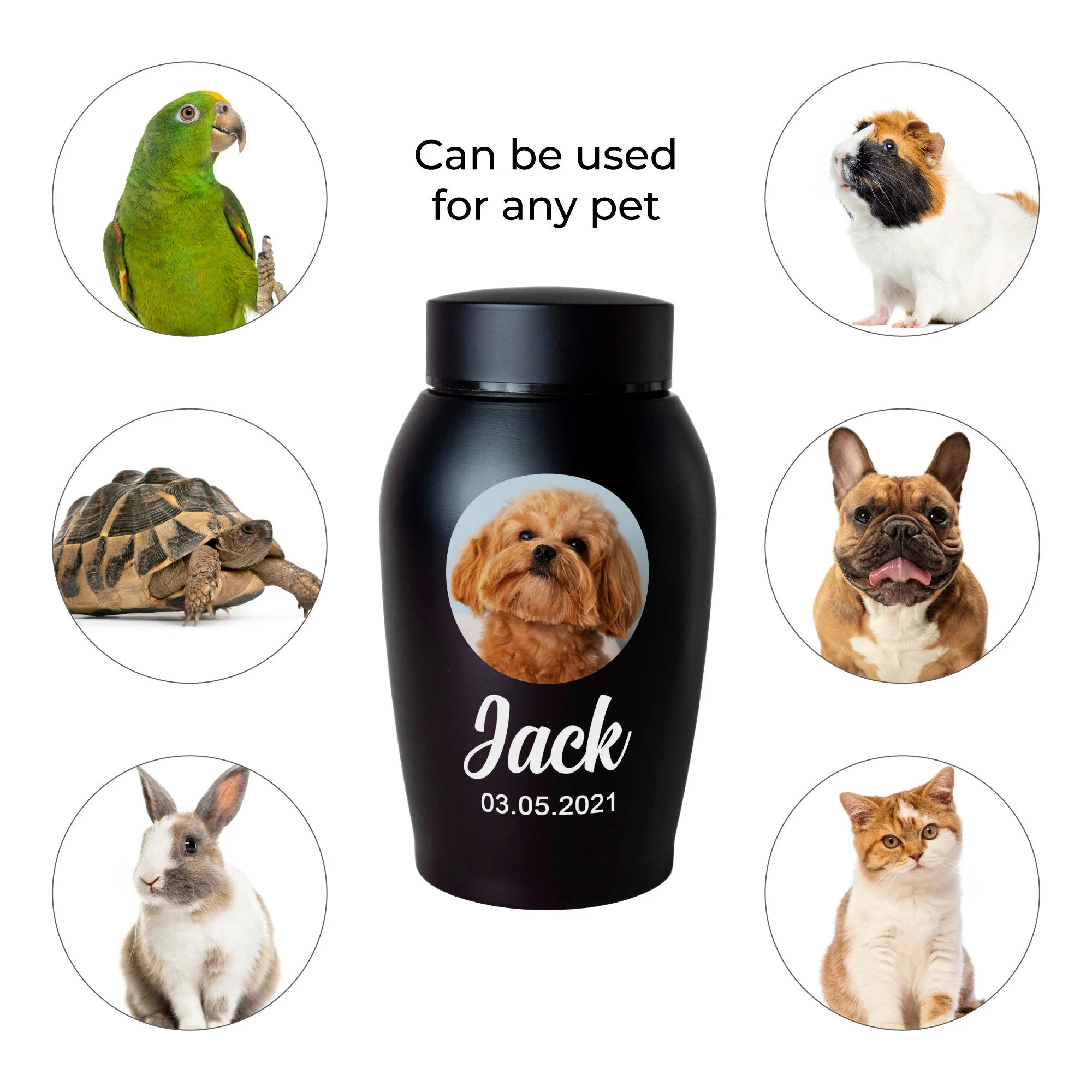 Custom Pet Photo Urn for dogs ashes, Personalized Dog Memorial Cremation Urn, Pet Memorial Gift - Image 7