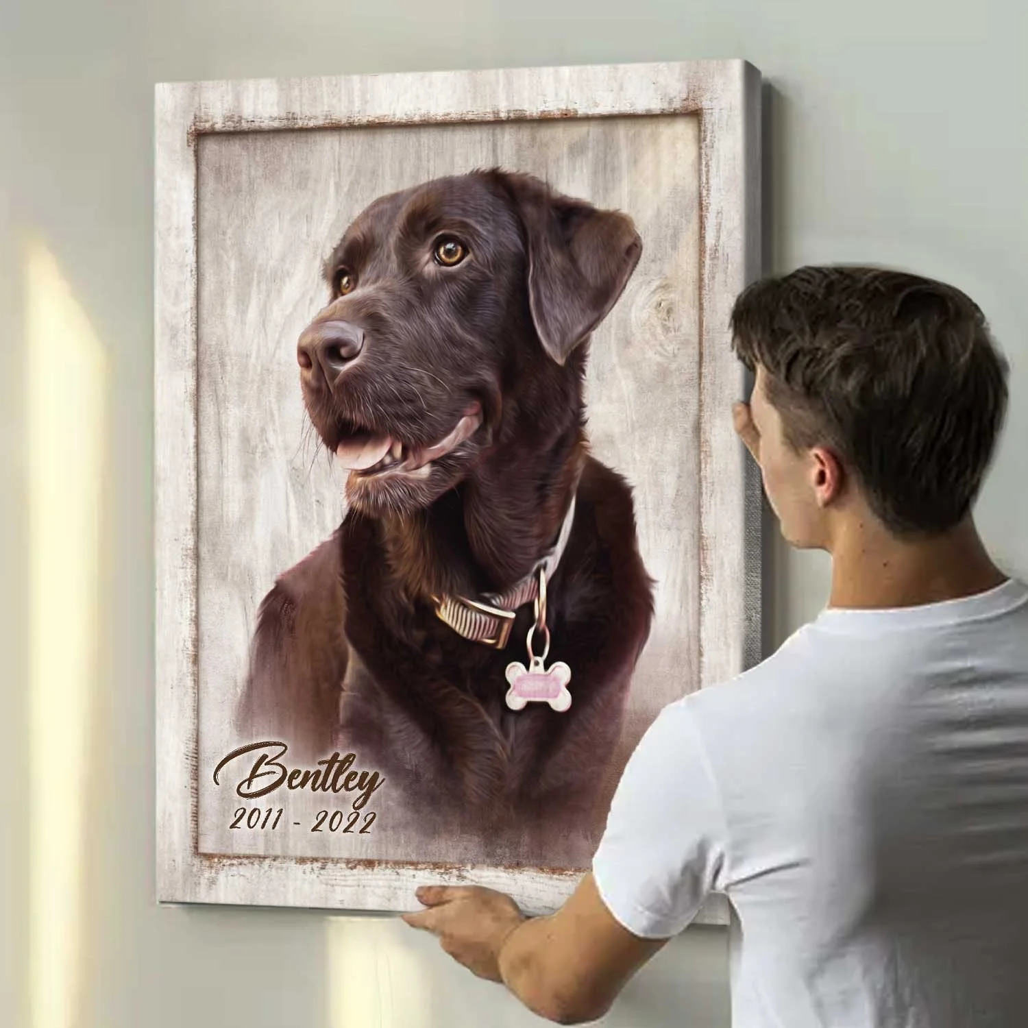 Custom Pet Portrait Painting, Dog Portrait From Photo, Personalized Canvas Poster, Memorial Gifts - Image 2