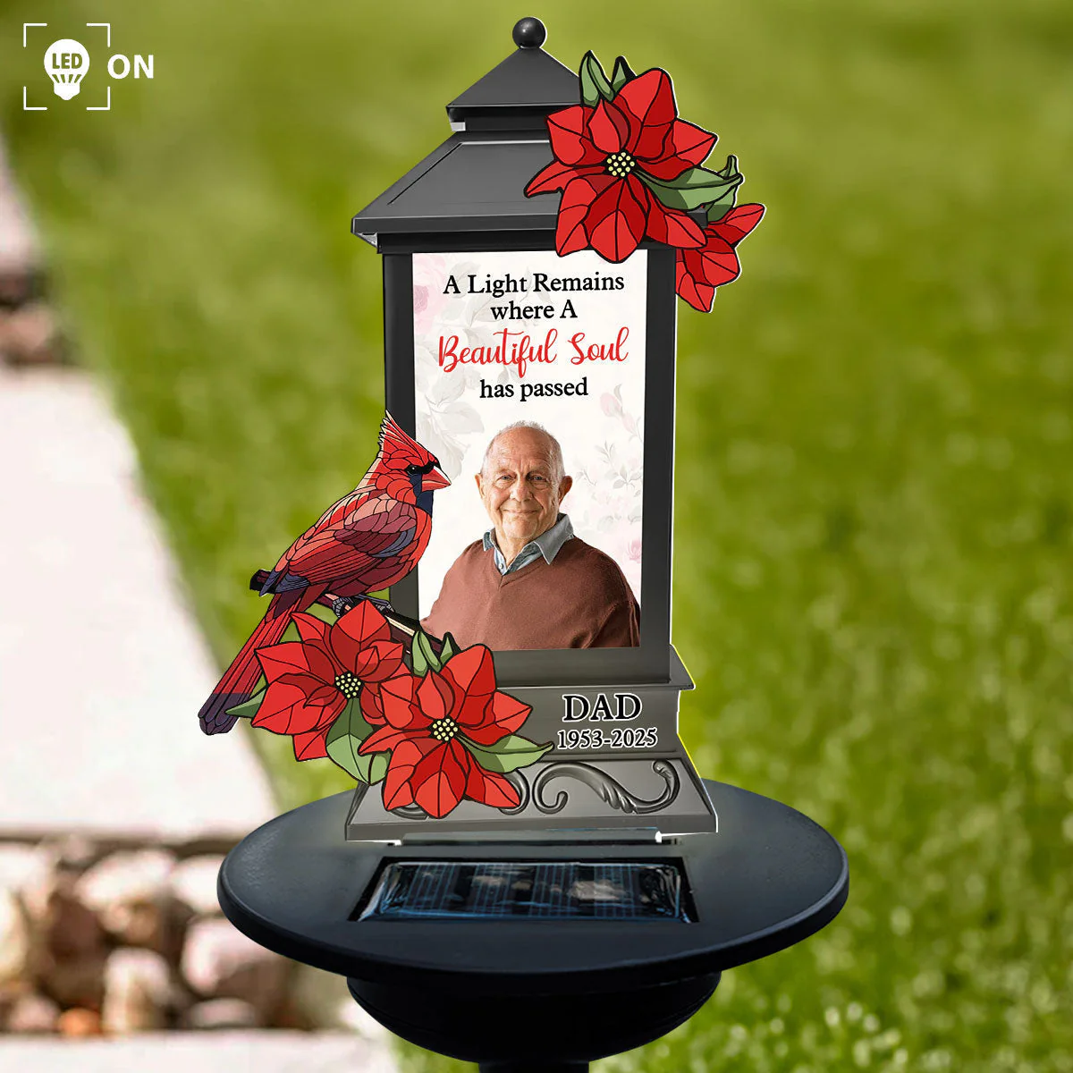 Custom Photo A Light Remains - Personalized Solar Light - Image 5