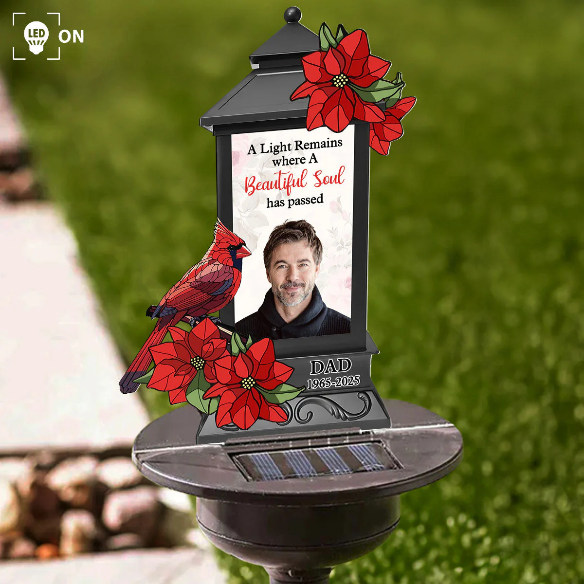 Custom Photo A Light Remains - Personalized Solar Light - Image 6
