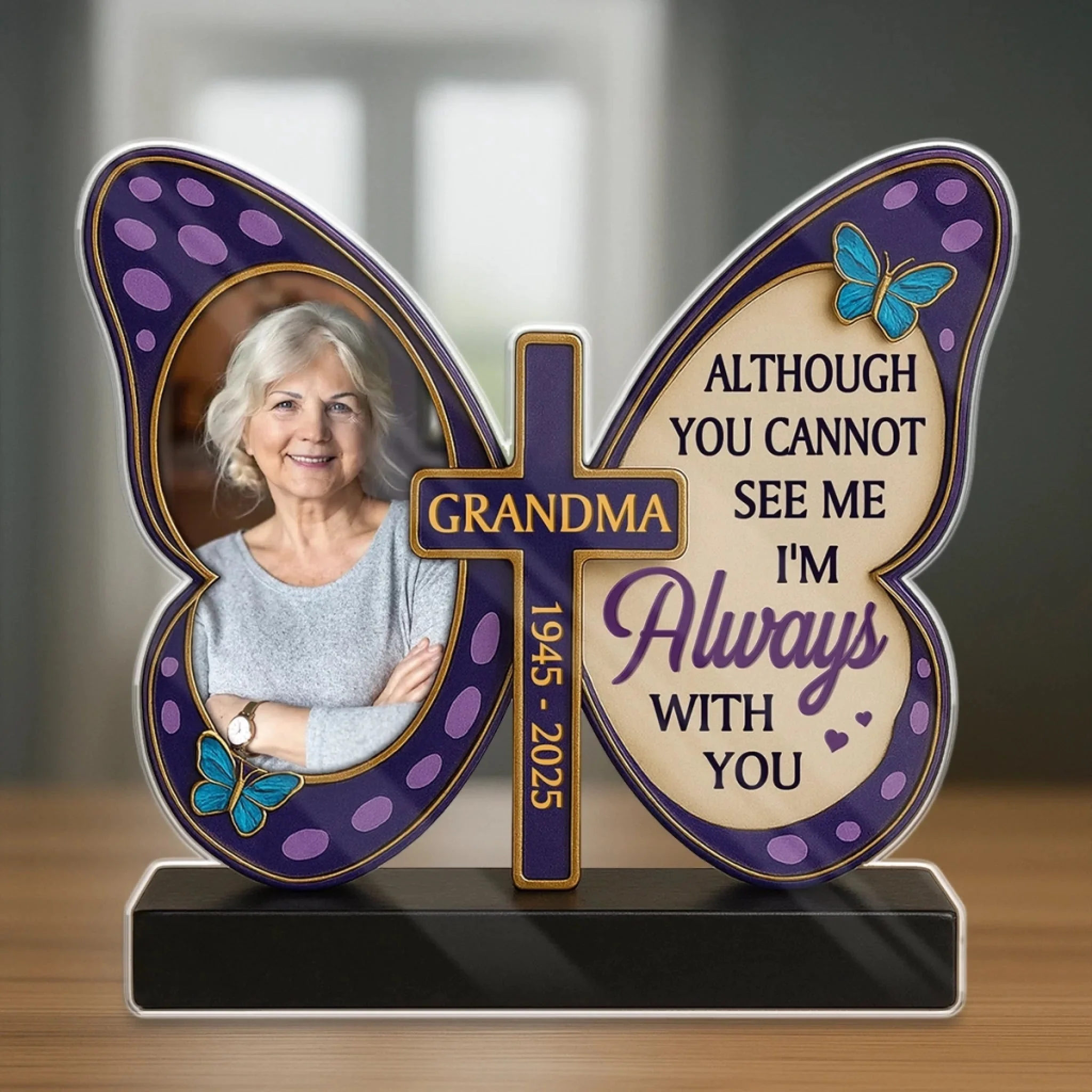 Custom Photo A Silent Tear, A Lasting Love - Memorial Personalized Custom Acrylic Plaque Custom Shape - Image 3