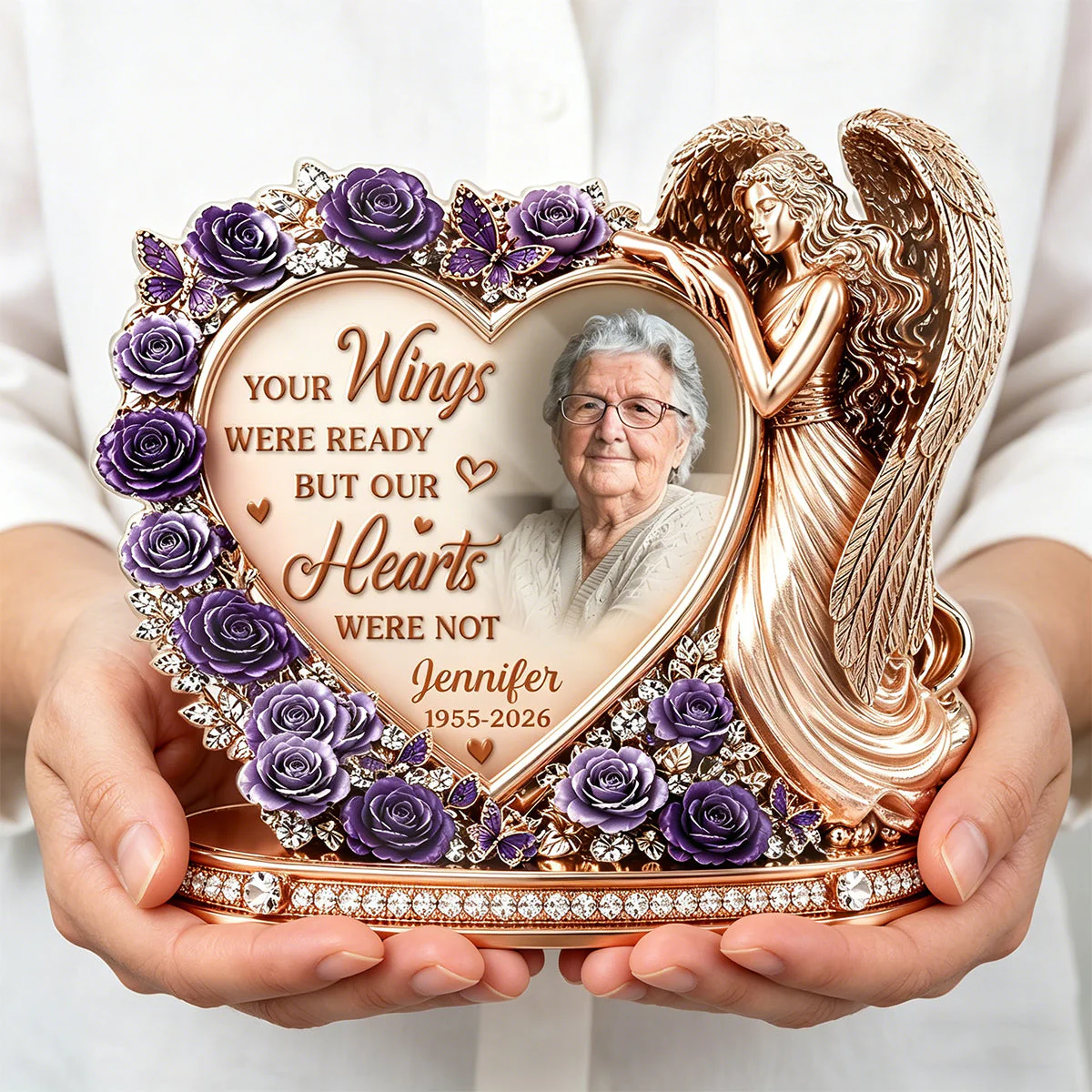 Custom Photo Acrylic Plaque - Personalized Memorial Sympathy Gifts For Loss Of Mom, Dad - Forever Loved, Never Forgotten - Image 5
