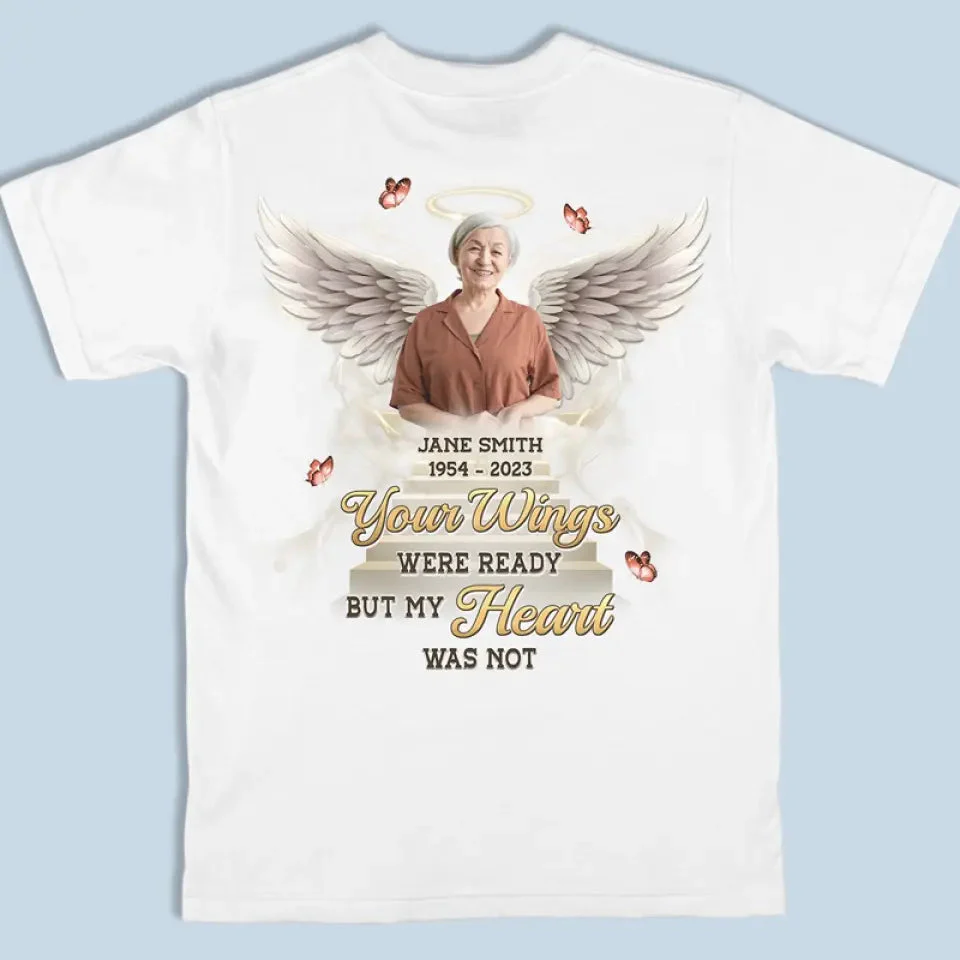 Custom Photo Always In My Heart - Memorial Personalized Unisex T-shirt - Image 4