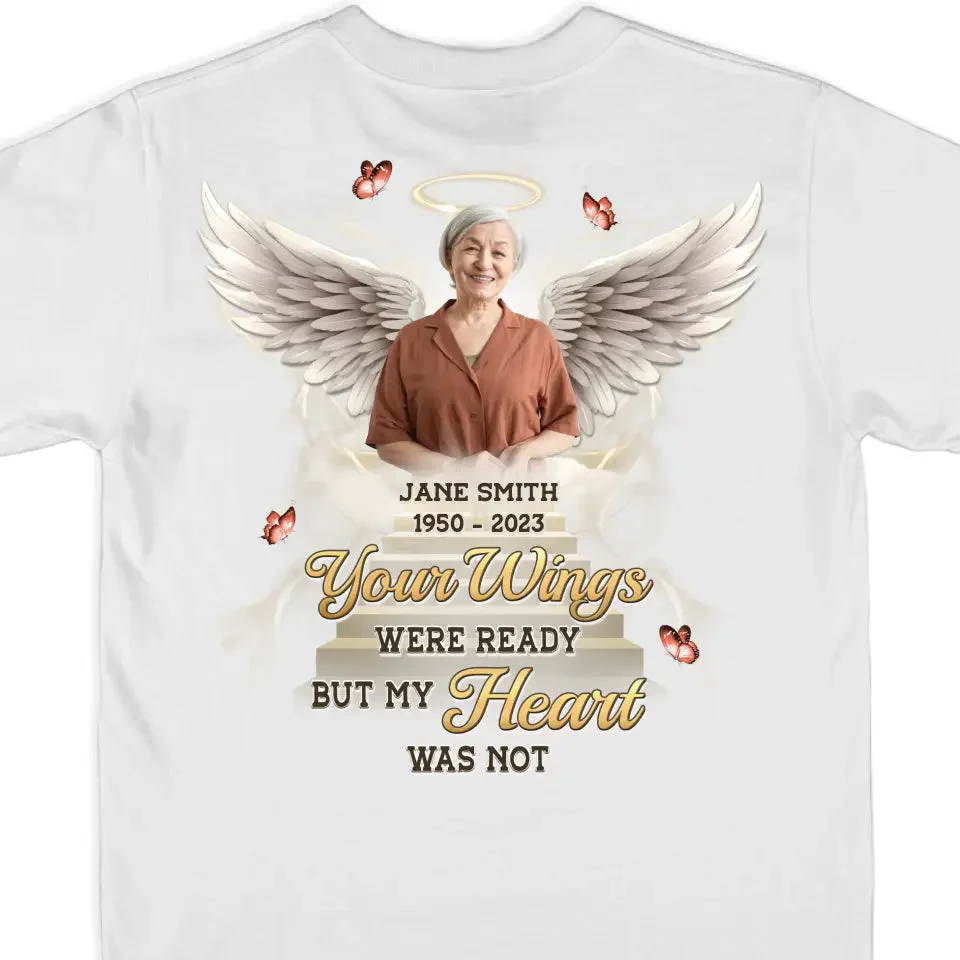 Custom Photo Always In My Heart - Memorial Personalized Unisex T-shirt - Image 9
