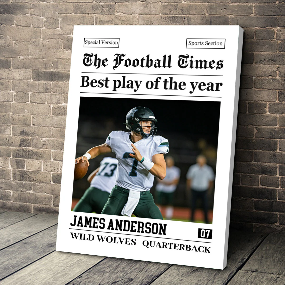Custom Photo American Football Photo Poster Rookie Today, Champion Tomorrow - Personalized Gift For Football Player - Image 5