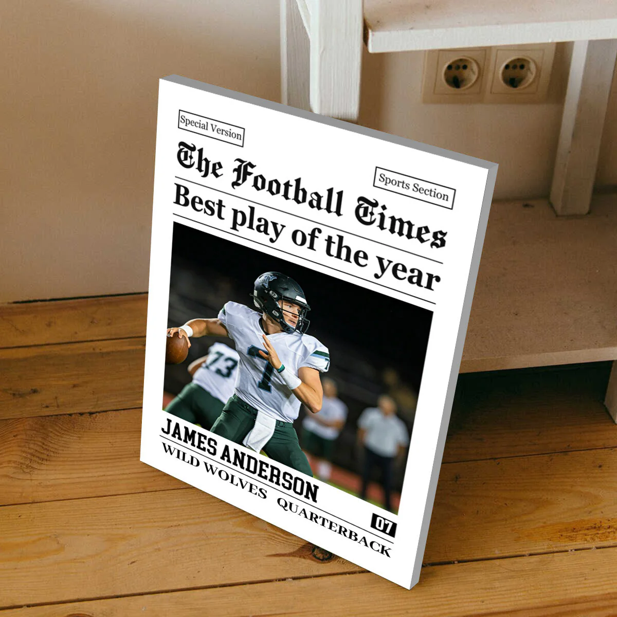 Custom Photo American Football Photo Poster Rookie Today, Champion Tomorrow - Personalized Gift For Football Player - Image 6