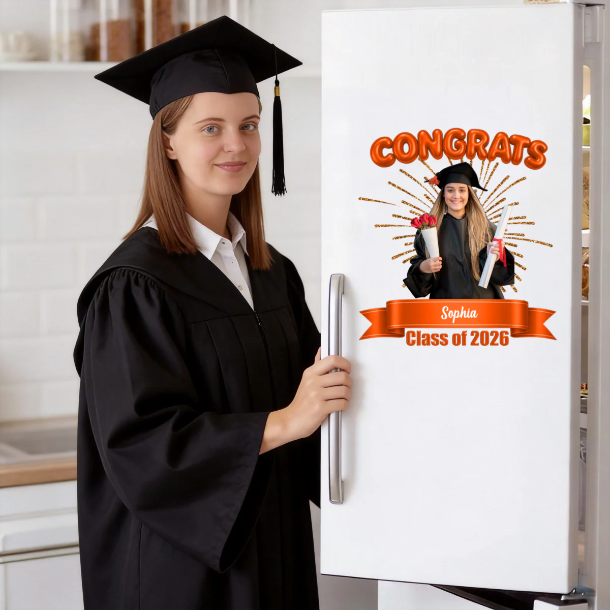 Custom Photo Class Of 2026 Graduation Personalized Decal Sticker - Image 3