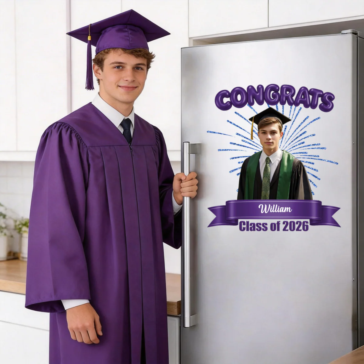 Custom Photo Class Of 2026 Graduation Personalized Decal Sticker - Image 5