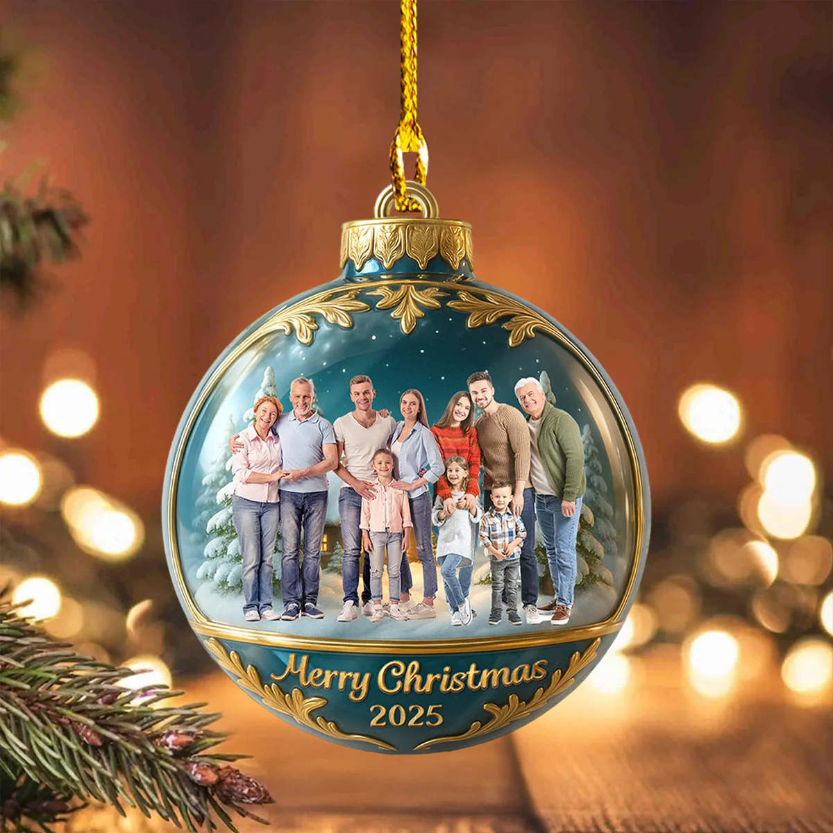Custom Photo Family Together - Personalized Custom Shaped Acrylic Ornament - Image 2